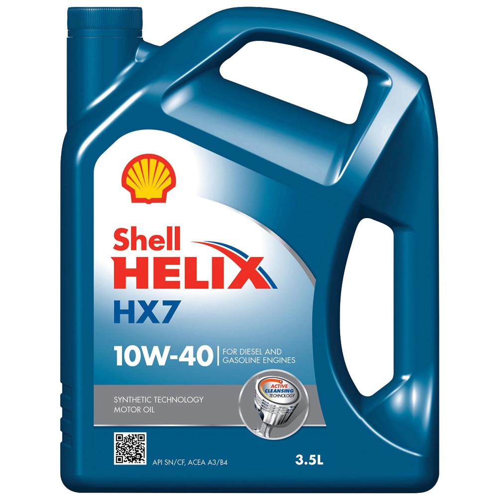 Shell Helix HX7 550031432 10W-40 API SN Synthetic Technology Car Engine Oil (3.5 L)