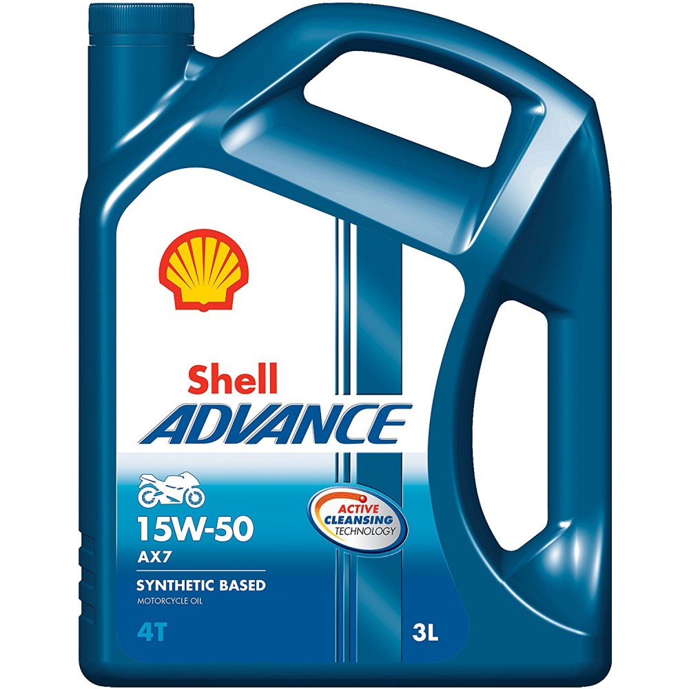 Shell Advance AX7 15W-50 API SM Semi Synthetic Engine Oil (3 L)